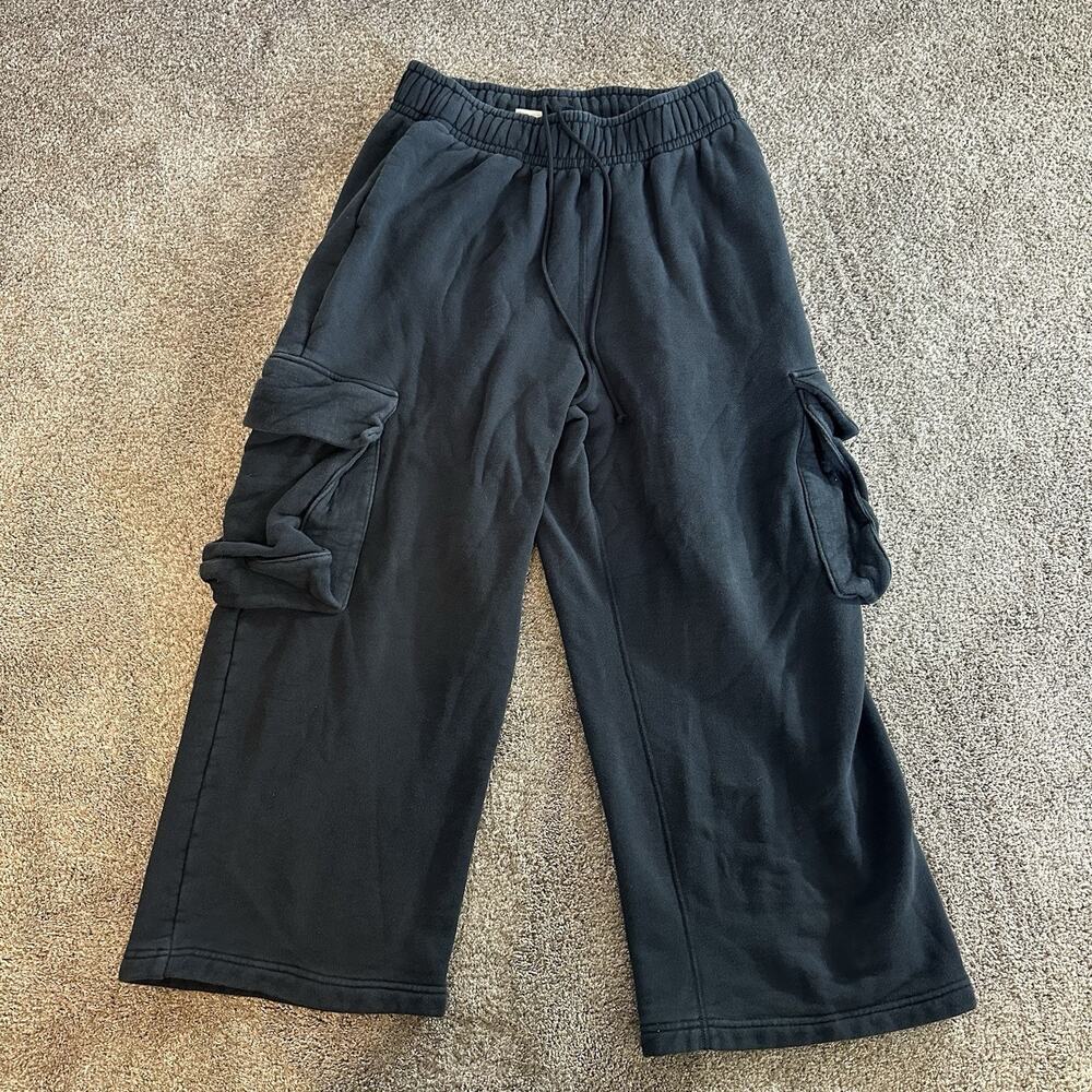 Nike Sweatpants Size Small Cargo Loose Baggy Wide Leg Y2K Swoosh Drawstring